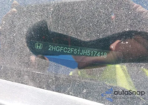 2018 Honda Civic Lx z USA, uszkodzony, nr VIN 2HGFC2F51JH517418